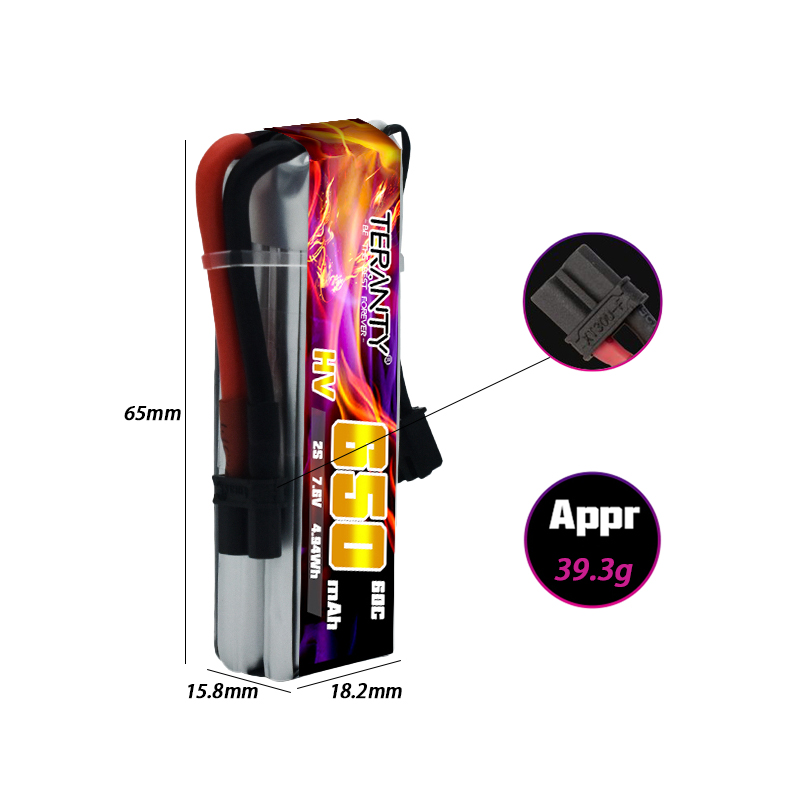 2/4/6/10PCS TERANTY 650mAh 2S  - Drone Racing Battery ulasan dan harga